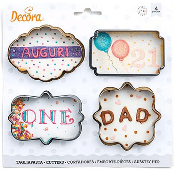 Decora Foremki Wykrawaczki do Ciastek Ciasta Ramki 4szt.