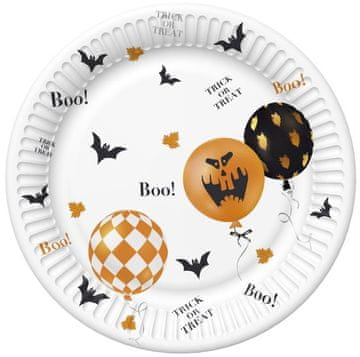 Papirnati tanjurići HALLOWEEN baloni 18cm 8kom.
