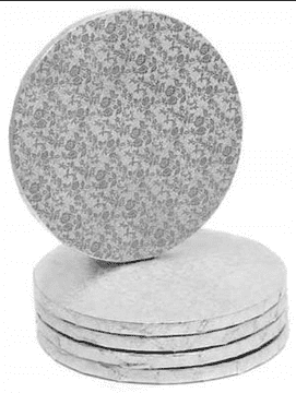 Modecor Podloga za tort, okrugla, srebrna, 20 cm