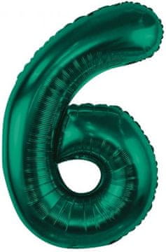 GoDan Folija balon broj 6 SIX boca zelena 85cm