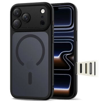 Tech-protect MagPeak MagSafe CC maska za iPhone 17 Pro Max, mat crna