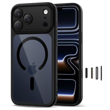 Tech-protect MagPeak MagSafe CC maska za iPhone 17 Pro Max, crna