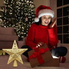 HOME & MARKER® Projektor za vrh božićnog drvca s 3D animacijama i 6 filmskih uzoraka, podesivi kut | FLAKELITE