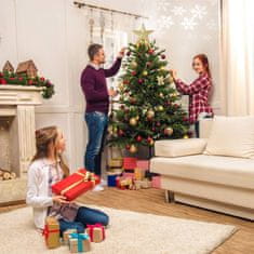 HOME & MARKER® Projektor za vrh božićnog drvca s 3D animacijama i 6 filmskih uzoraka, podesivi kut | FLAKELITE