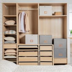 HOME & MARKER® Organizator za cipele, sklopiva kutija za obuću s pretincima i prozirnim pokrovom za uredno pohranjivanje | SHOVERA, siva