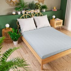 Sanjarska premium plava plahta od žerseja s uzorkom 90x200 cm