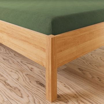 Sanjiva premium sivo-zelena plahta od žerseja 90x200cm