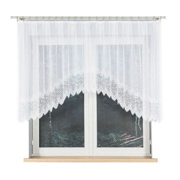 VIOLETTA - gotova zavjesa s podrezom - bijela - klasični uzorak - 250x120 cm