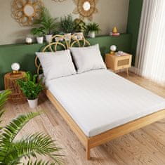 Sanjarska premium bijela plahta od žerseja s uzorkom 180x200 cm