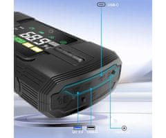 Manta MAJS001AP 4u1 powerbank baterija za punjenje i pokretanje, kompresor, LED, 12000mAh, 150PSI, 12V, USB-C