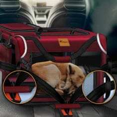 Tresko Transporter za pse i mačke 92x63x63 cm Crvena