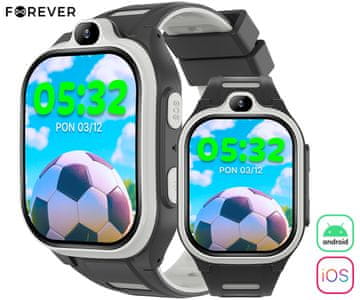 Forever Boost KW-530 dječji pametni sat, 4G LTE, crni