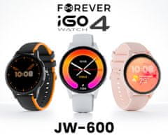 Forever iGO4 JW-600 pametni sat, 3,25 cm (1,28), AMOLED, 2 remena, bijela (biserno bijela)
