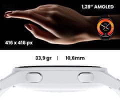 Forever iGO4 JW-600 pametni sat, 3,25 cm (1,28), AMOLED, 2 remena, crni (fantomsko crna)