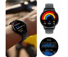 Forever iGO4 JW-600 pametni sat, 3,25 cm (1,28), AMOLED, 2 remena, crni (fantomsko crna)