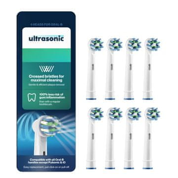 Ultrasonic Ultrasonic Nastavci za Oral-B CrossAction, 8 komada, glava četkice