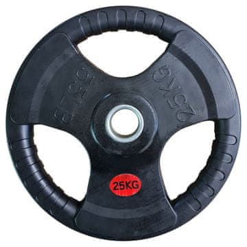 Kubisport Rezervni gumeni disk s hvataljkama 25 kg - promjer 50 mm