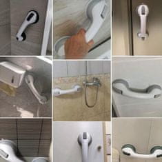 HOME & MARKER® Ručka za tuš s vakuumskim čašicama, sigurnosni držač za kadu bez bušenja, stabilna ručka za kupaonicu | HANDORKA