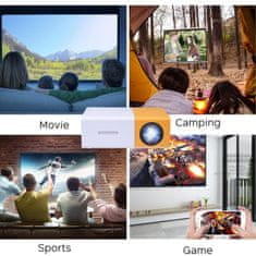 VYZIO® Mini projektor, prijenosni džepni projektor za filmove i gaming, kompaktni home cinema s HDMI i USB | GOLDICAST