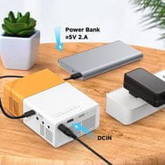 VYZIO® Mini projektor, prijenosni džepni projektor za filmove i gaming, kompaktni home cinema s HDMI i USB | GOLDICAST
