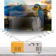 VYZIO® Mini projektor, prijenosni džepni projektor za filmove i gaming, kompaktni home cinema s HDMI i USB | GOLDICAST