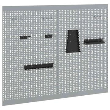 Vidaxl Panel za alate 2 szt. Siva 100 x 1 x 80 cm