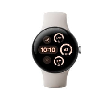 GOOGLE Pametni sat Pixel Watch 3 (41 mm), srebrni/porculanski
