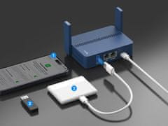 Cudy Bežični ruter TR3000, AX3000, 2.5G, Wi-Fi 6, Mini, VPN, Mesh, USB-C