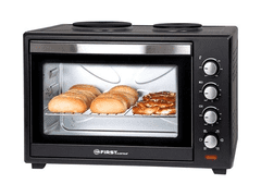 First Austria Električna konvekcijska pećnica prvo 60L, 2 x hob, 3400W