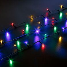 Family Božićna LED svjetla 20 m - višebojna, 400 LED dioda, zeleni kabel, 220-240 V za vanjsku/unutarnju upotrebu