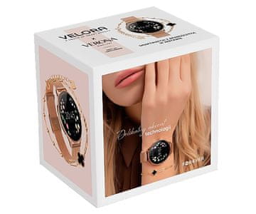 Forever Velora SB-306 pametni sat + narukvica, 2 remena, sportski načini rada, ružičasto zlato