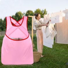 HOME & MARKER® Pregača s velikim džepom za rublje, vodootporni kućanski predpasnik s naramenicama, udoban i praktičan | LUNDRO