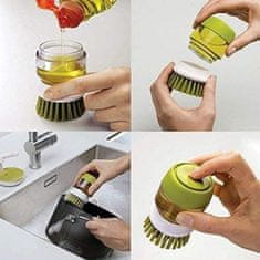 HOME & MARKER® Četka za čišćenje s postoljem, antibakterijska kuhinjska četka bez masnoće, higijenska i praktična | BRUSKICA