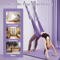 SOLFIT® Traka za zračnu jogu, elastična i sigurna aerial yoga traka za rastezanje i bolju fleksibilnost | AEROGA