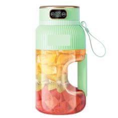 HOME & MARKER® Prijenosni blender s digitalnim zaslonom 1200 ml, USB punjenje, smoothie maker za dom i putovanja | JUICECUP