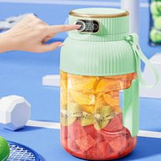 HOME & MARKER® Prijenosni blender s digitalnim zaslonom 1200 ml, USB punjenje, smoothie maker za dom i putovanja | JUICECUP