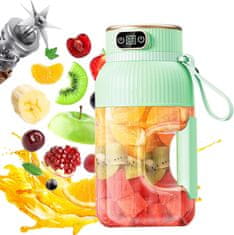 HOME & MARKER® Prijenosni blender s digitalnim zaslonom 1200 ml, USB punjenje, smoothie maker za dom i putovanja | JUICECUP