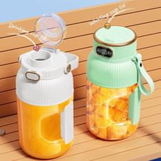 HOME & MARKER® Prijenosni blender s digitalnim zaslonom 1200 ml, USB punjenje, smoothie maker za dom i putovanja | JUICECUP
