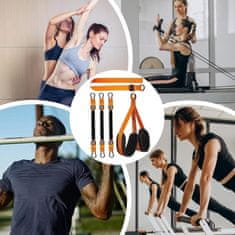 SOLFIT® Podesiva traka za zgibove s dvostrukim osloncem za stopala i lateks cijevima za trening | FLEXTON, 100 kg