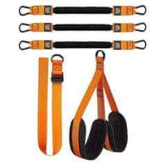 SOLFIT® Podesiva traka za zgibove s dvostrukim osloncem za stopala i lateks cijevima za trening | FLEXTON, 100 kg