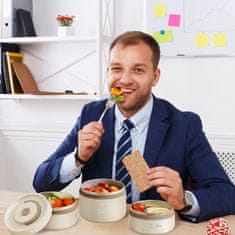 HOME & MARKER® Set posuda za hranu, termo i nepropusne posude za ručak i piknik, višeslojni lunch box | LUNCHIO