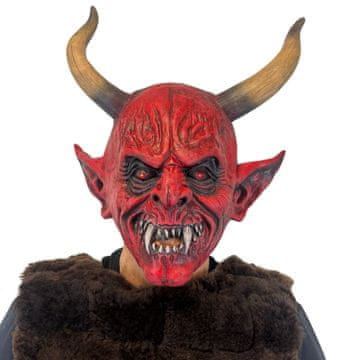 Krampus Maska s LED Očima – Realistična Maska Vraga