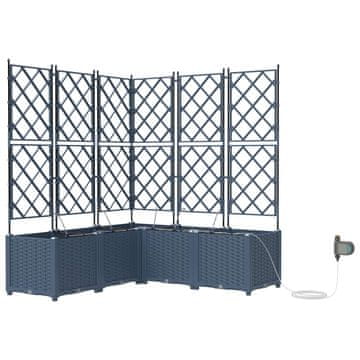 Vidaxl Vrtna saksija 5 szt. Sivi 120 x 120 x 126 cm Plastika
