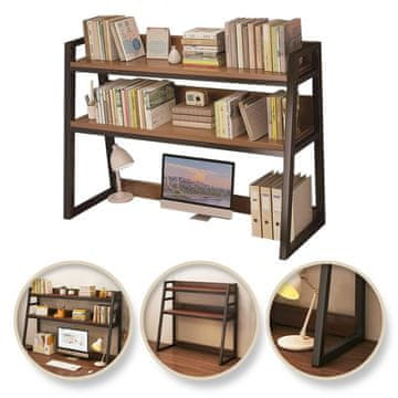 LIVEFY polica za stol Shelfy 95x32x90cm, crna