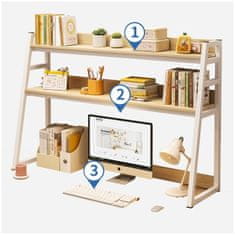 LIVEFY polica za stol Shelfy 95x32x90cm, crna