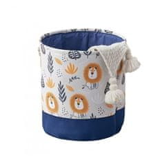 LIVEFY koš za igračke / rublje Lion 40x35cm, plavi