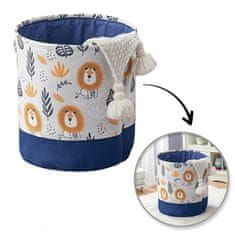 LIVEFY koš za igračke / rublje Lion 40x35cm, plavi