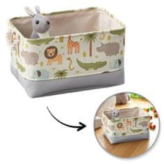 LIVEFY koš za igračke / organizator Safari 30x40cm, sivi