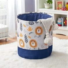LIVEFY koš za igračke / rublje Lion 40x35cm, plavi