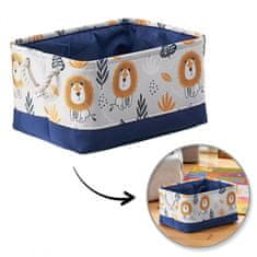 LIVEFY koš za igračke / organizator Lion 30x40cm, plavi